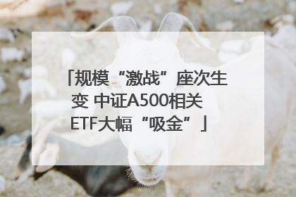 规模“激战”座次生变 中证A500相关ETF大幅“吸金”