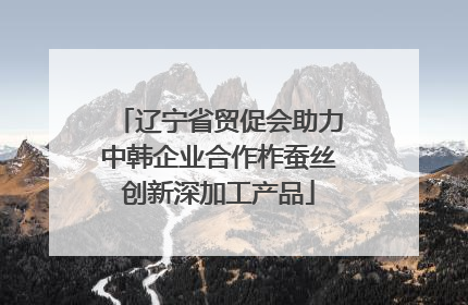 辽宁省贸促会助力中韩企业合作柞蚕丝创新深加工产品