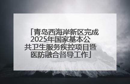 青岛西海岸新区完成2025年国家基本公共卫生服务疾控项目暨医防融合督导工作