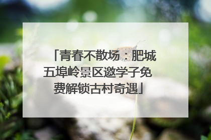 青春不散场：肥城五埠岭景区邀学子免费解锁古村奇遇