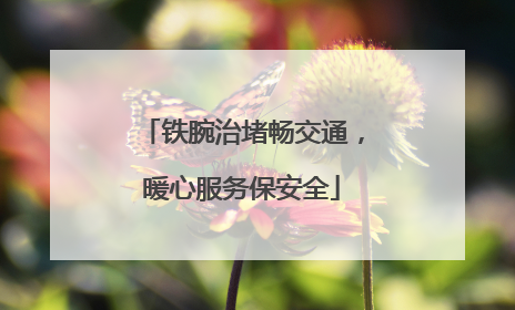 铁腕治堵畅交通，暖心服务保安全
