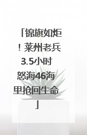 锦旗如炬！莱州老兵3.5小时怒海46海里抢回生命