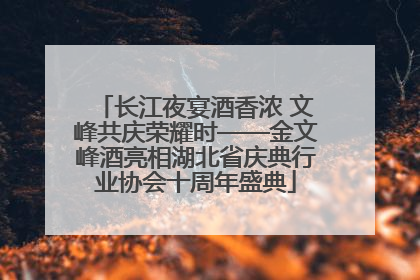 长江夜宴酒香浓 文峰共庆荣耀时——金文峰酒亮相湖北省庆典行业协会十周年盛典
