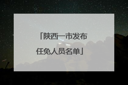 陕西一市发布任免人员名单