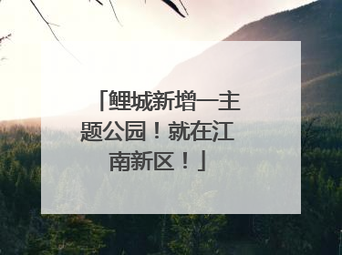 鲤城新增一主题公园！就在江南新区！