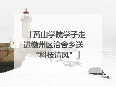 黄山学院学子走进徽州区洽舍乡送“科技清风”