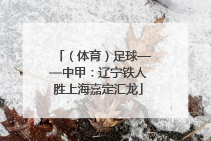 （体育）足球——中甲：辽宁铁人胜上海嘉定汇龙
