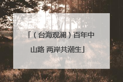（台海观澜）百年中山路 两岸共潮生