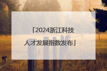 2024浙江科技人才发展指数发布