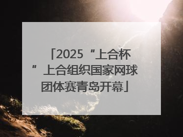 2025“上合杯”上合组织国家网球团体赛青岛开幕