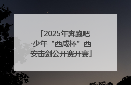 2025年奔跑吧·少年“西咸杯”西安击剑公开赛开赛