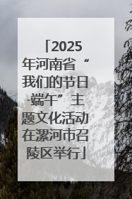 2025年河南省“我们的节日·端午”主题文化活动在漯河市召陵区举行