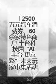 2500万元汽车消费券、60余家特色商户 丰台科技园“AI丰台 更京彩”未来玩家市集活动正式开幕