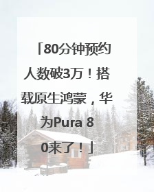 80分钟预约人数破3万！搭载原生鸿蒙，华为Pura 80来了！
