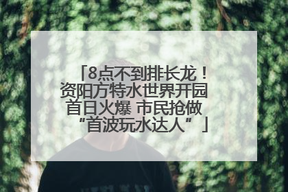 8点不到排长龙！资阳方特水世界开园首日火爆 市民抢做“首波玩水达人”