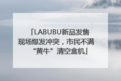 LABUBU新品发售现场爆发冲突，市民不满“黄牛”清空盒机